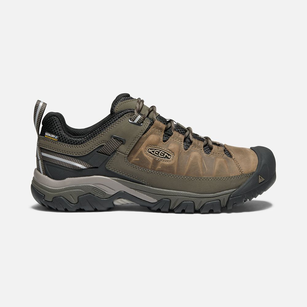 Chaussure de Randonnée Keen Homme Marron/Vert Olive | Targhee Iii Waterproof Wide | PTANB-8247